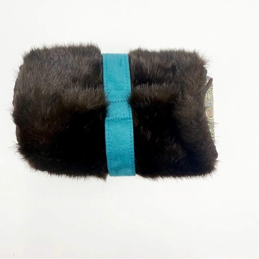 Stephanie Johnson Faux Fur Cosmetic Bag With Detachable Bags